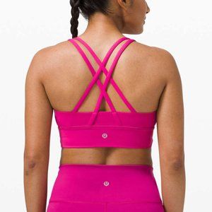 Lululemon Energy Bra Long Line *Medium Support, B–D Cup Ripened Raspberry